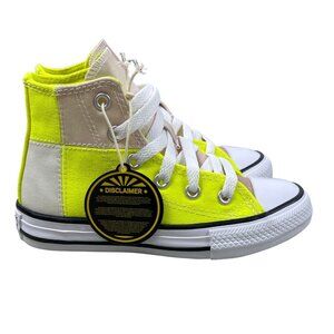 Converse Youth Boy's Yellow Chuck Taylor Uv Light Hi Top Sz 11C - NWT